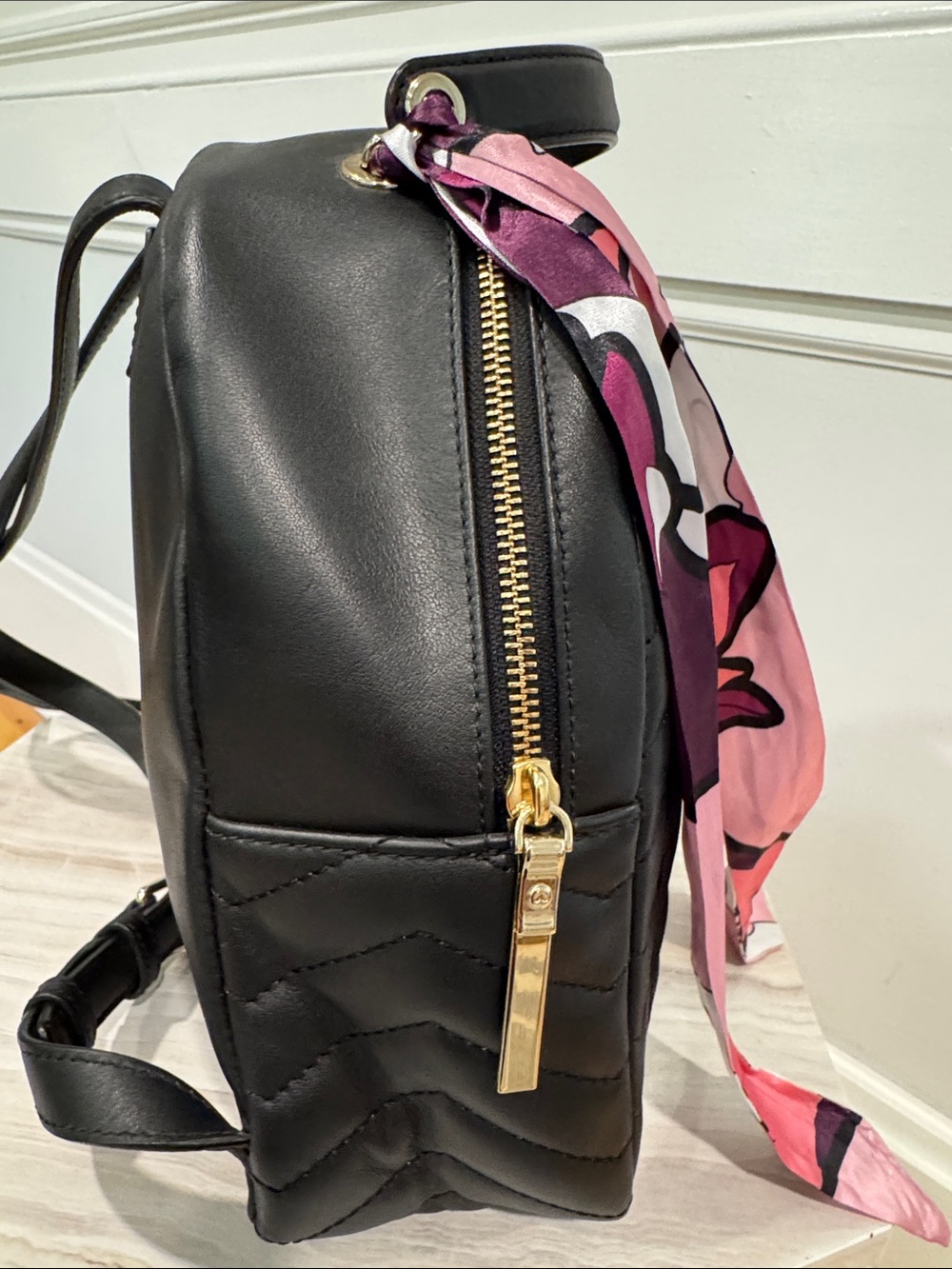 kate spade Bag Reese Park Black Quilted Leather Backpack - Picture 7 of 17